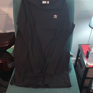 Adidas sweatshirt dress 3 stipe lace arms worn once